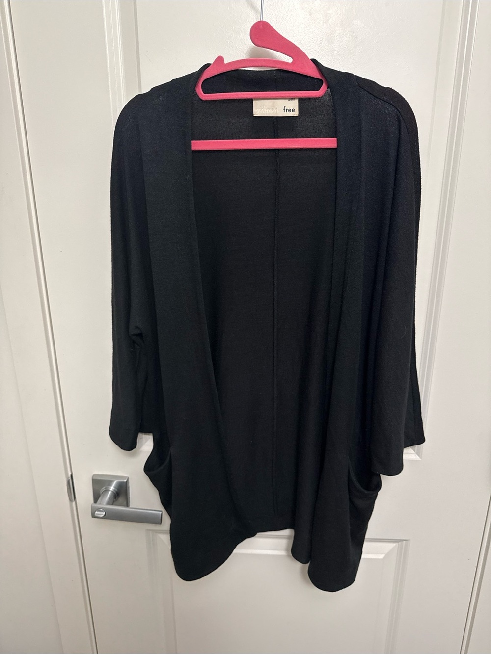 Wilfred Free Women's Black Cropped Sleeves Cardigan in size S